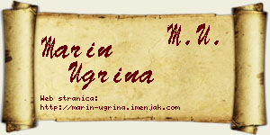 Marin Ugrina vizit kartica